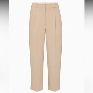 Aritzia Wilfred Effortless Cropped Pant Beige